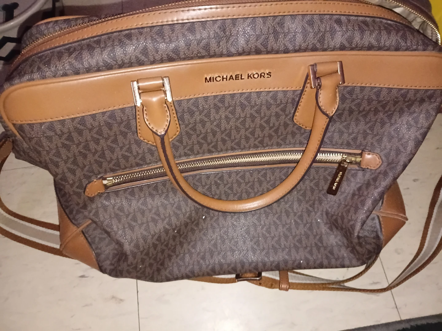 Michael Kors Monogram Satchel Bag