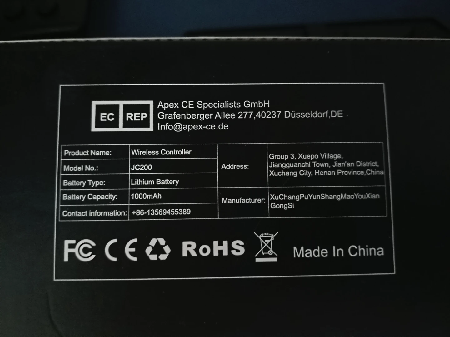 JC200 Wireless Gamepad Controller - photo 5