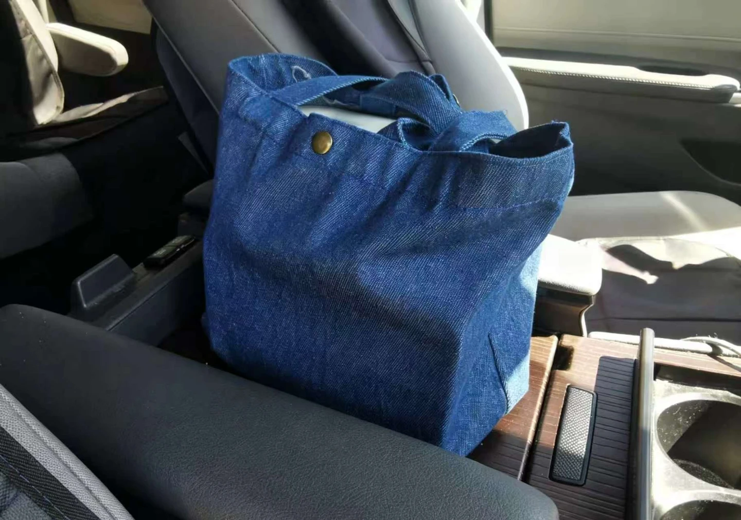 👜 Blue / dark blue mini Denim Tote Bag — New - photo 3
