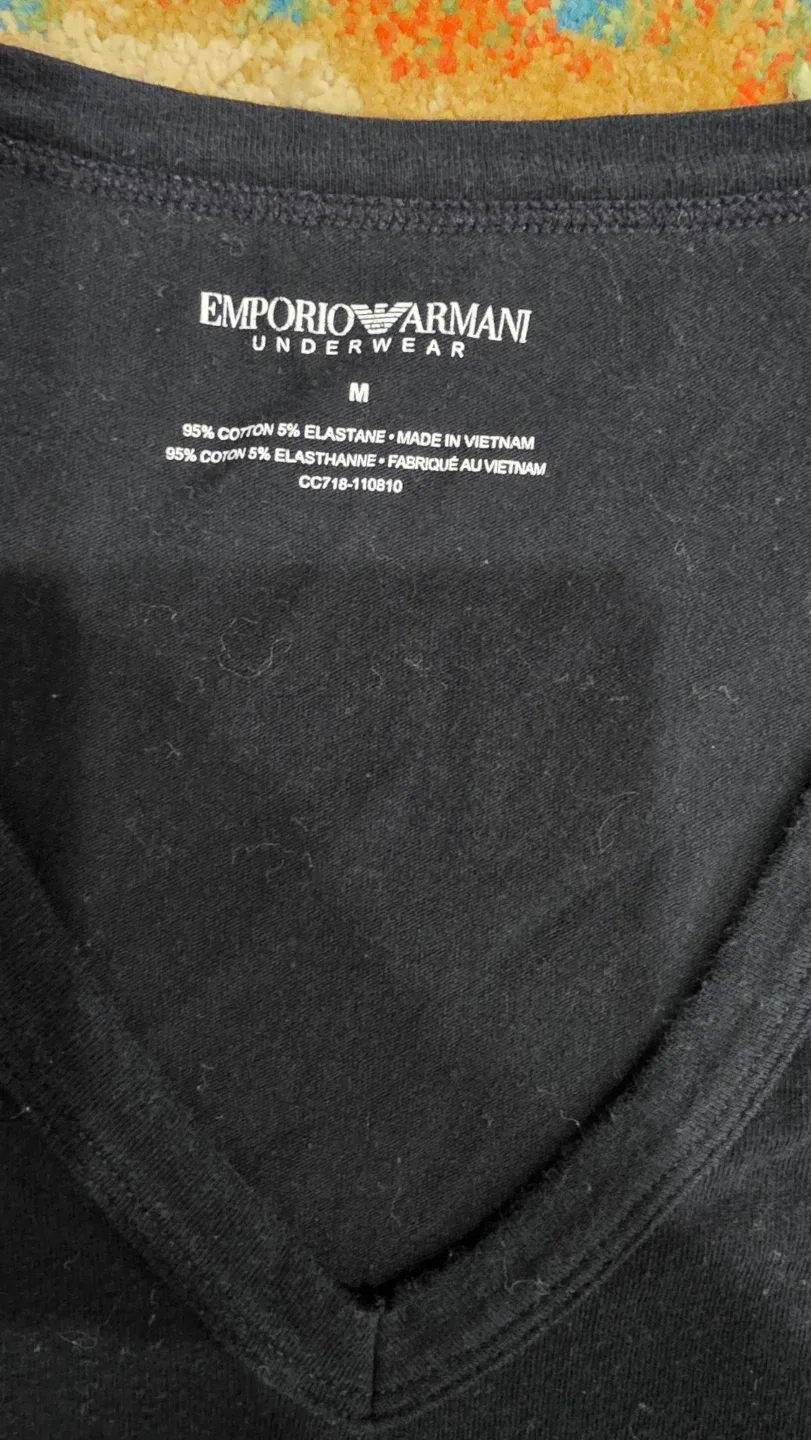 2 Black Emporio Armani  T-Shirt's Size M - photo 5