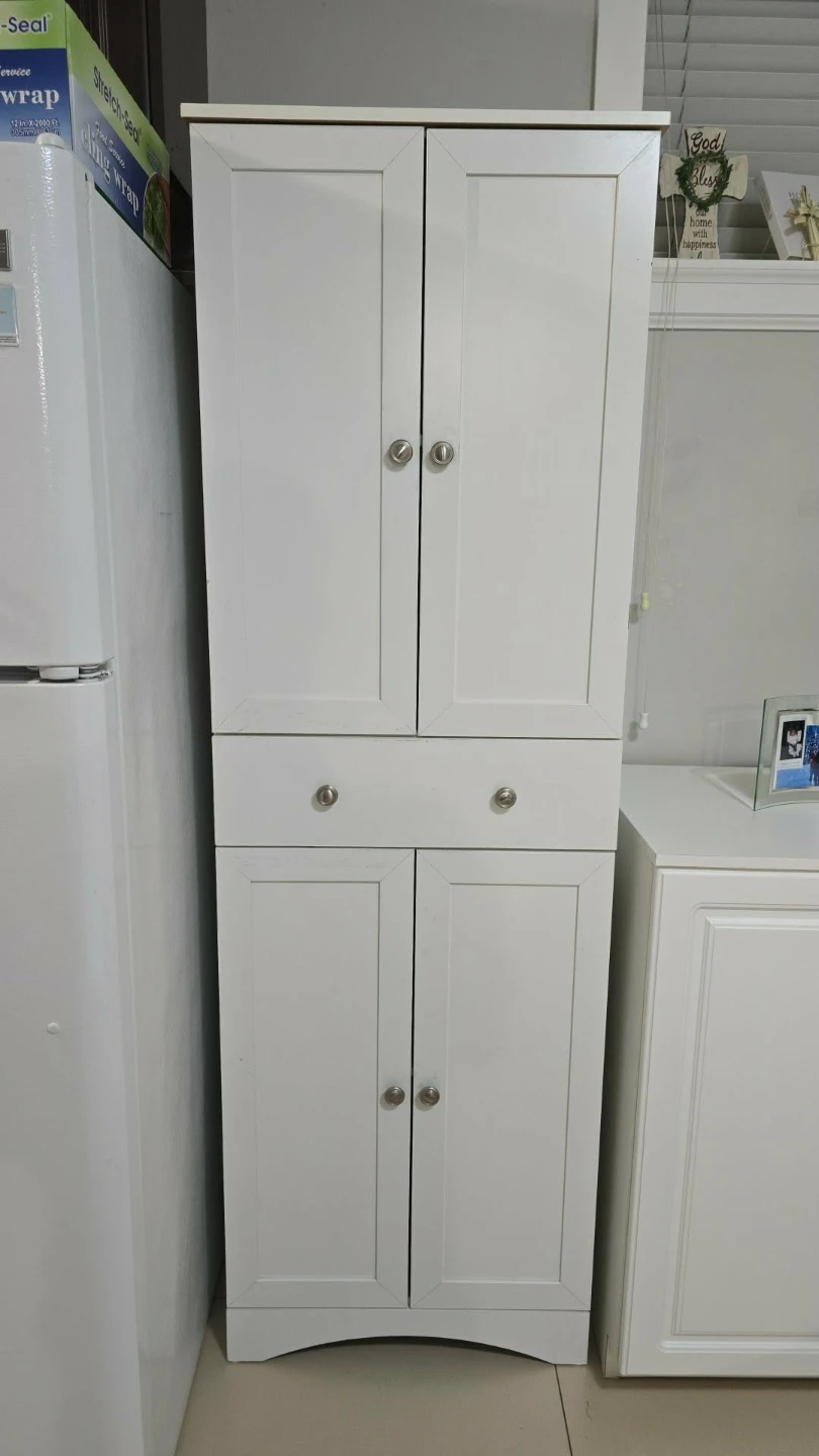 White pantry with drawer