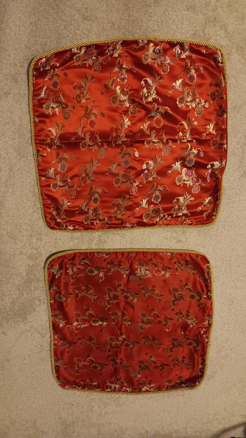 Decorative Red Floral Cushion Covers Set 20x20