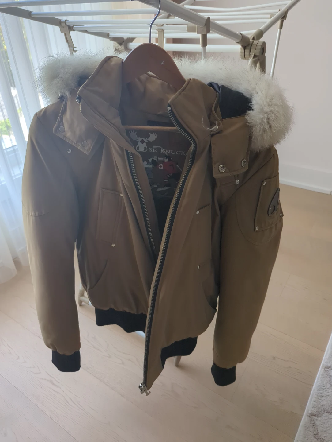 Moose Knuckles Down Filled Bomber Jacket M/M Tan
