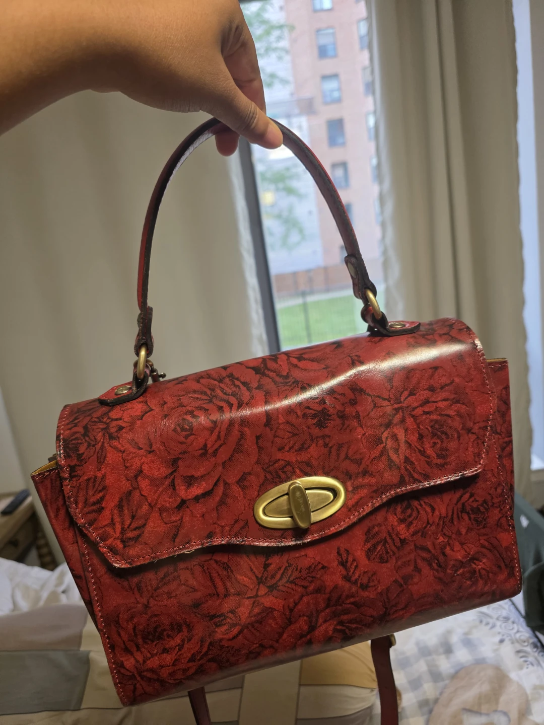 Patricia Nash Alexandria Etched Roses Satchel Handbag - photo 2