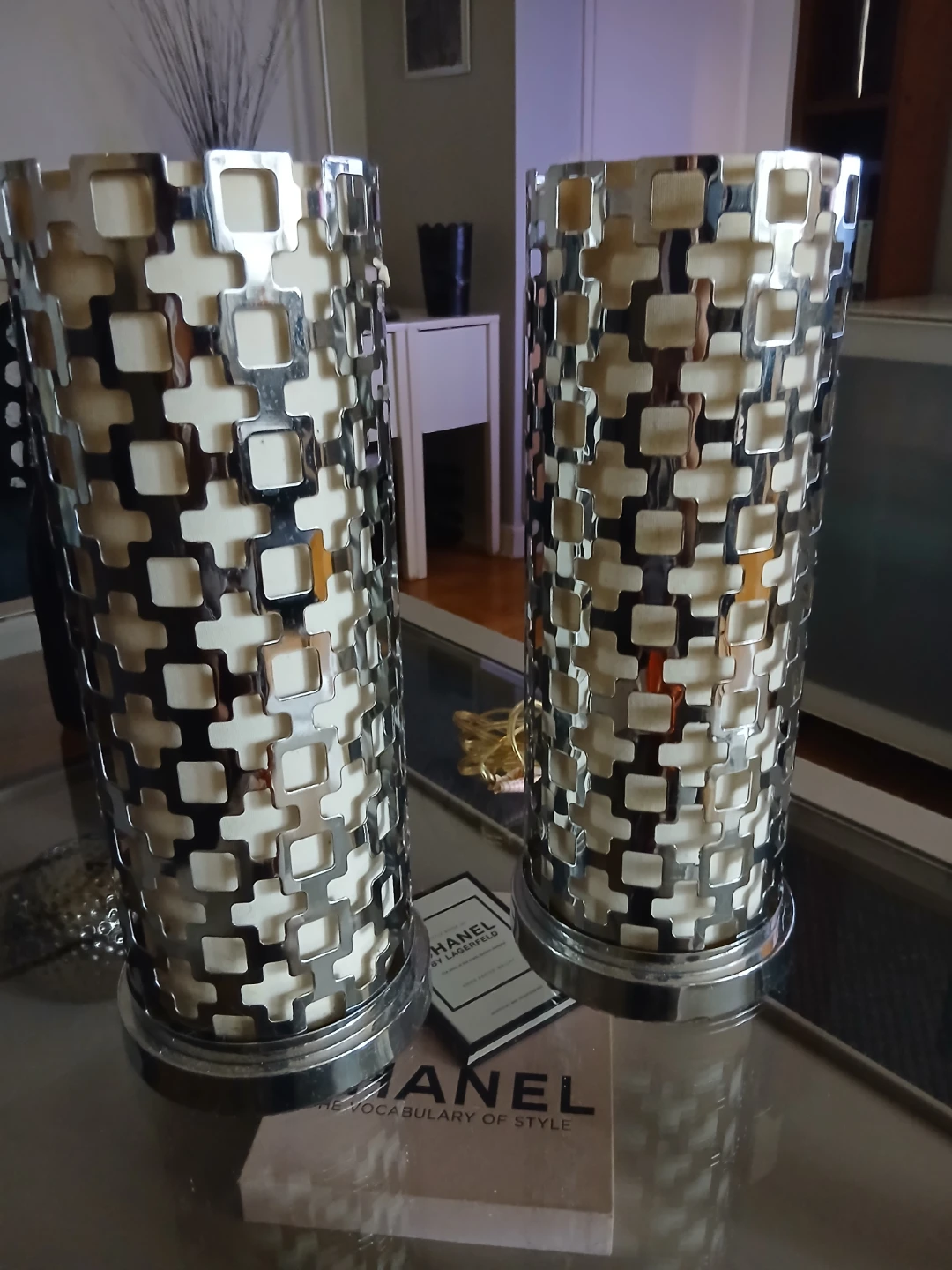 Pair of cylinder table lamps - photo 2