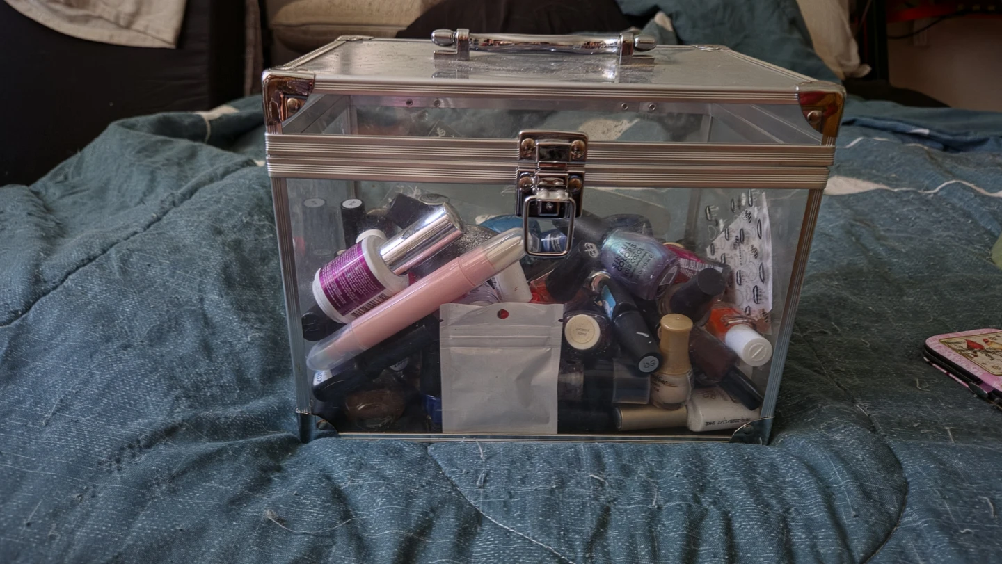 Nail Polish Storage Case with Assorted Polish