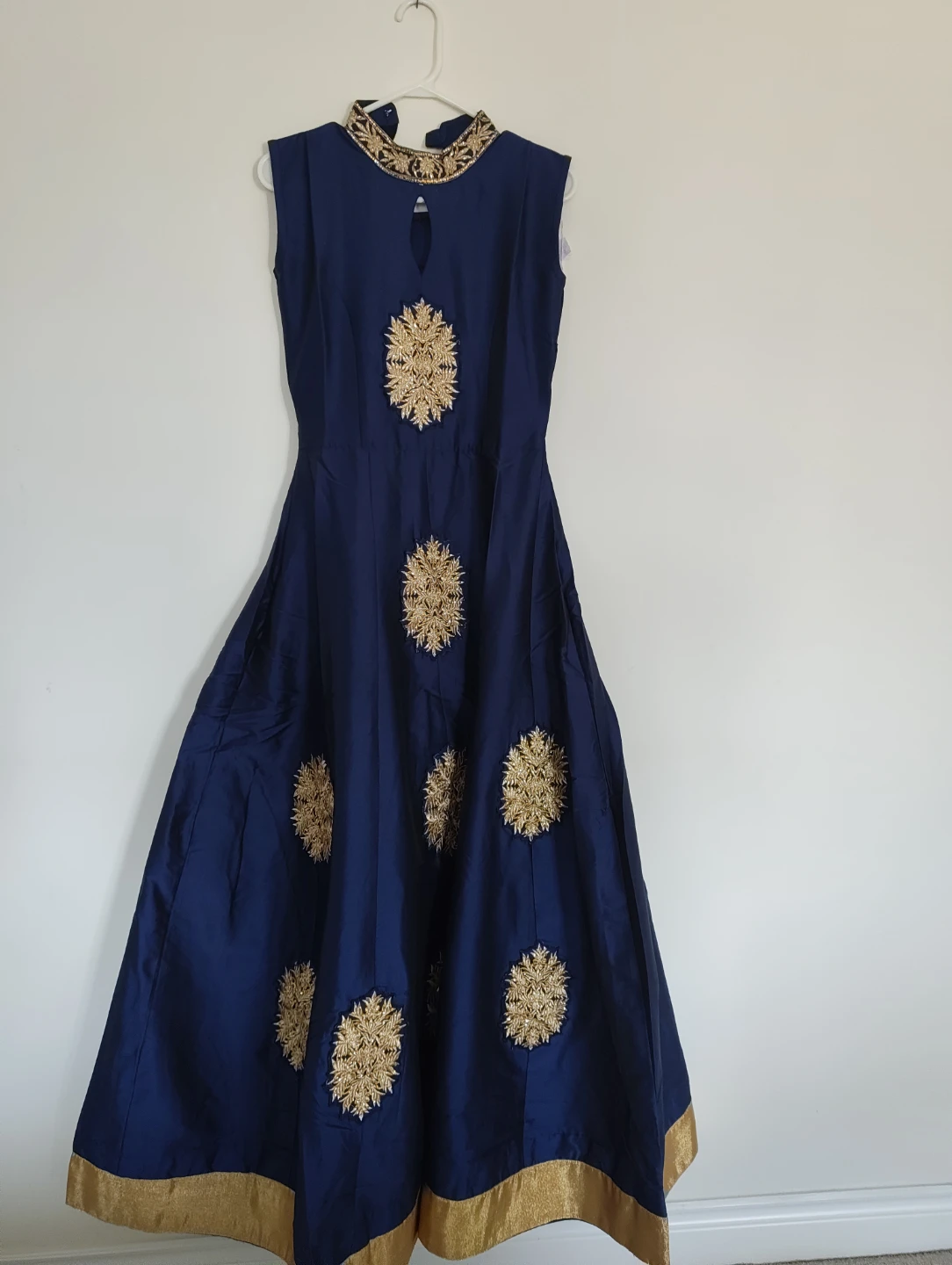 Navy Blue Embroidered  Dress/gown only worn once