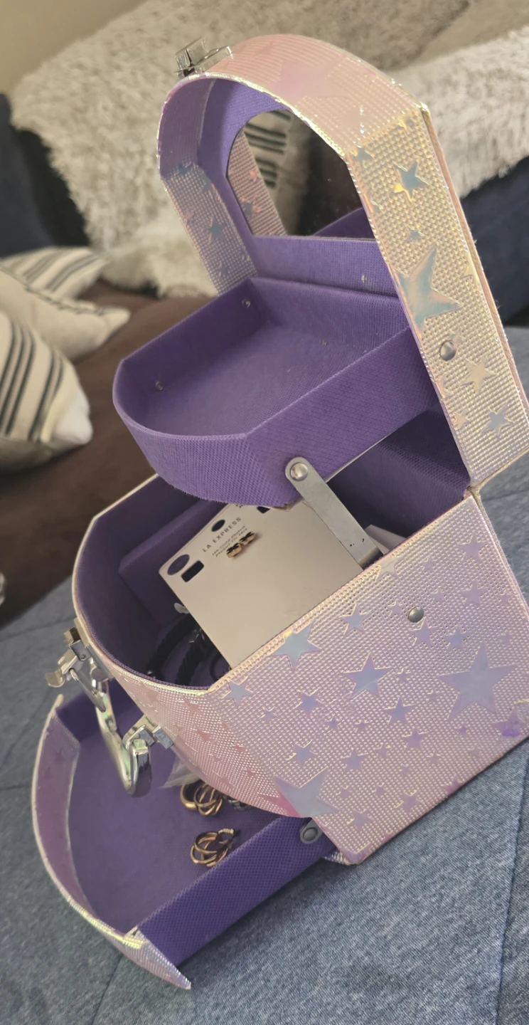 Iridescent Star Jewelry Box with Mirror - photo 2