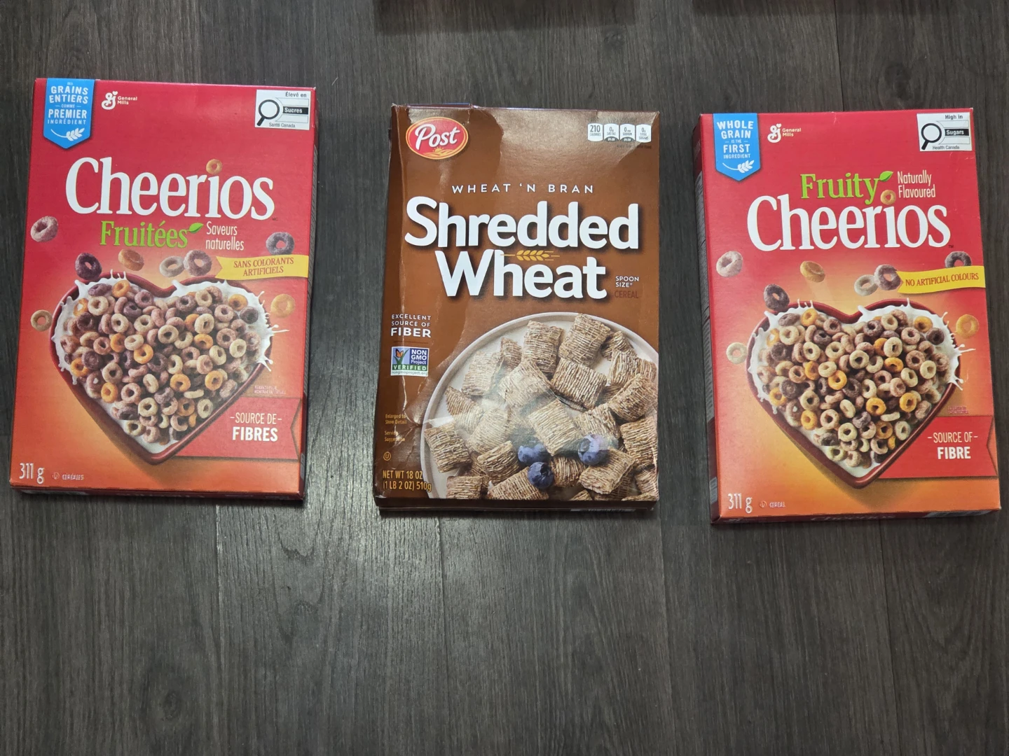 Free cereal – 3 boxes (Cheerios & Shredded Wheat)