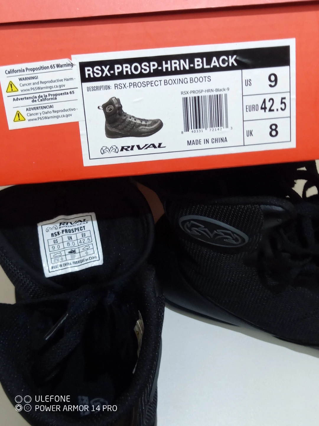 Rival RSX-PROSP-HRN Black Boxing Boots Size 9 - photo 3