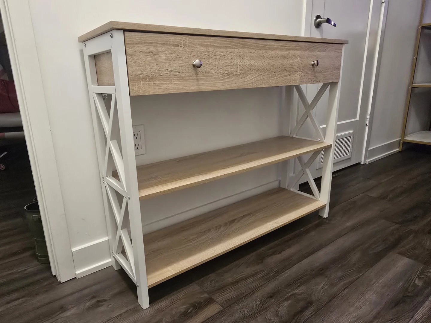 Console Table with Drawer and Shelves