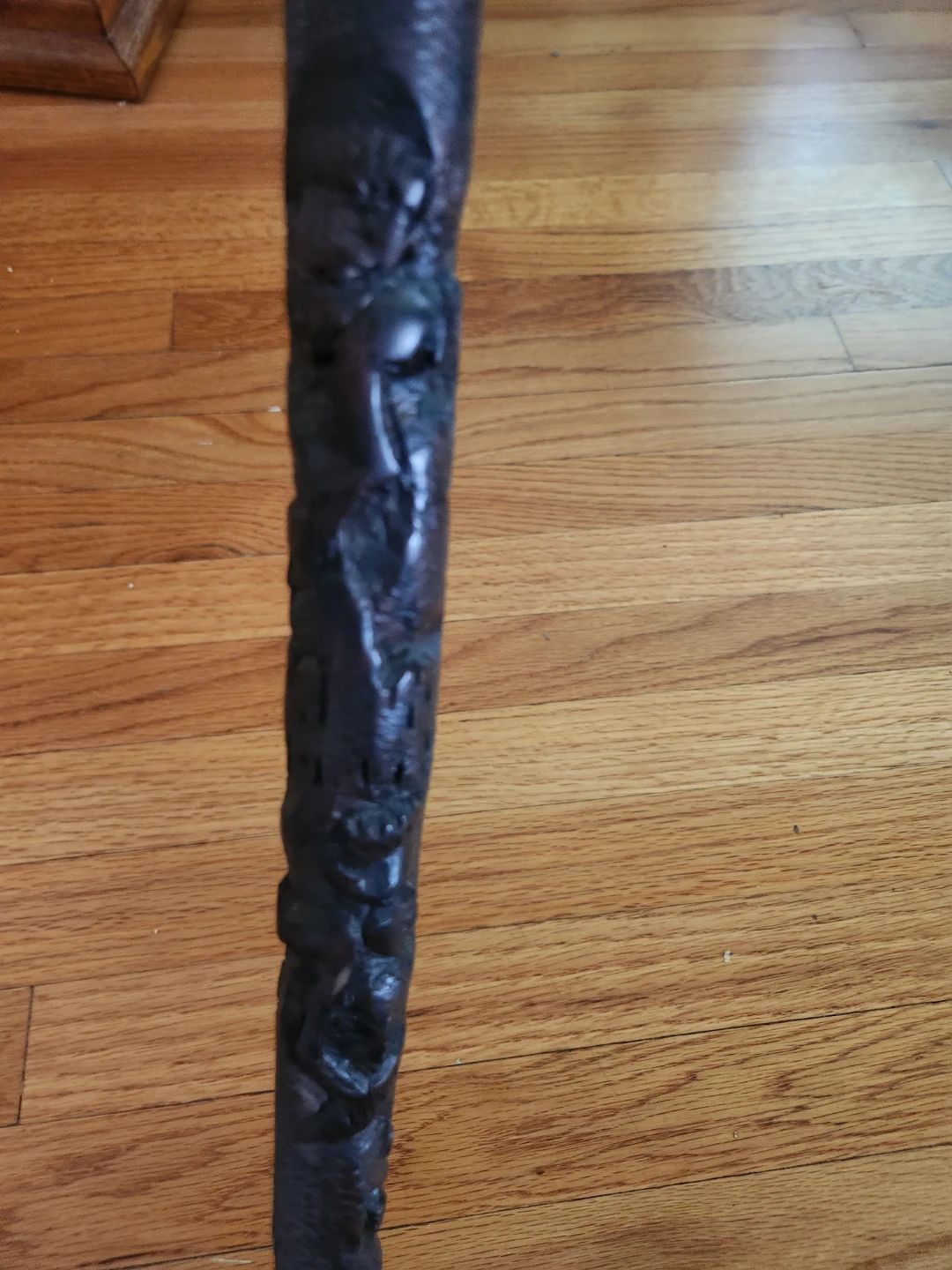 Hand Carved African Wood Cane - photo 2