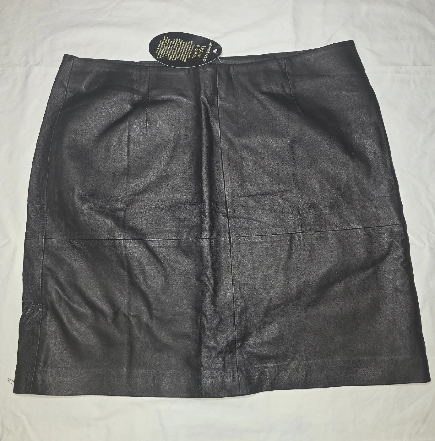 Newport News Black Leather Skirt Size 18W