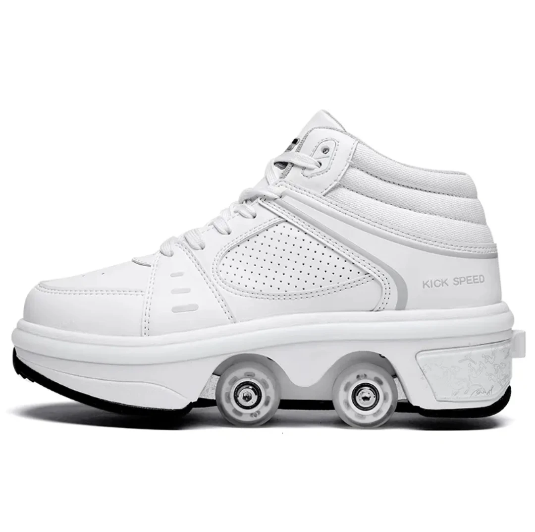 White Kick Speed Roller Shoes - photo 3