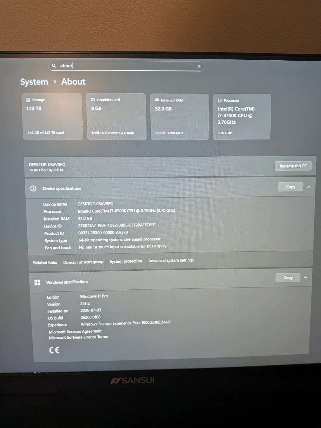 Custom Gaming PC - Intel i7, 32GB RAM, GTX 1080