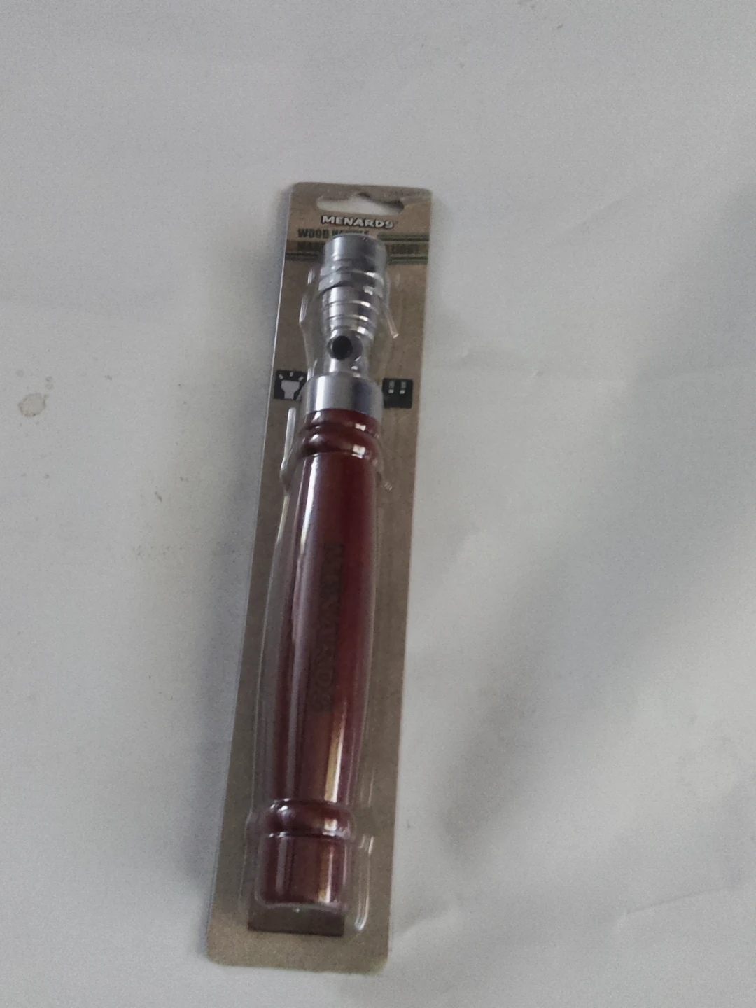 Wood Handle Magnetic Pickup Tool with LED Light