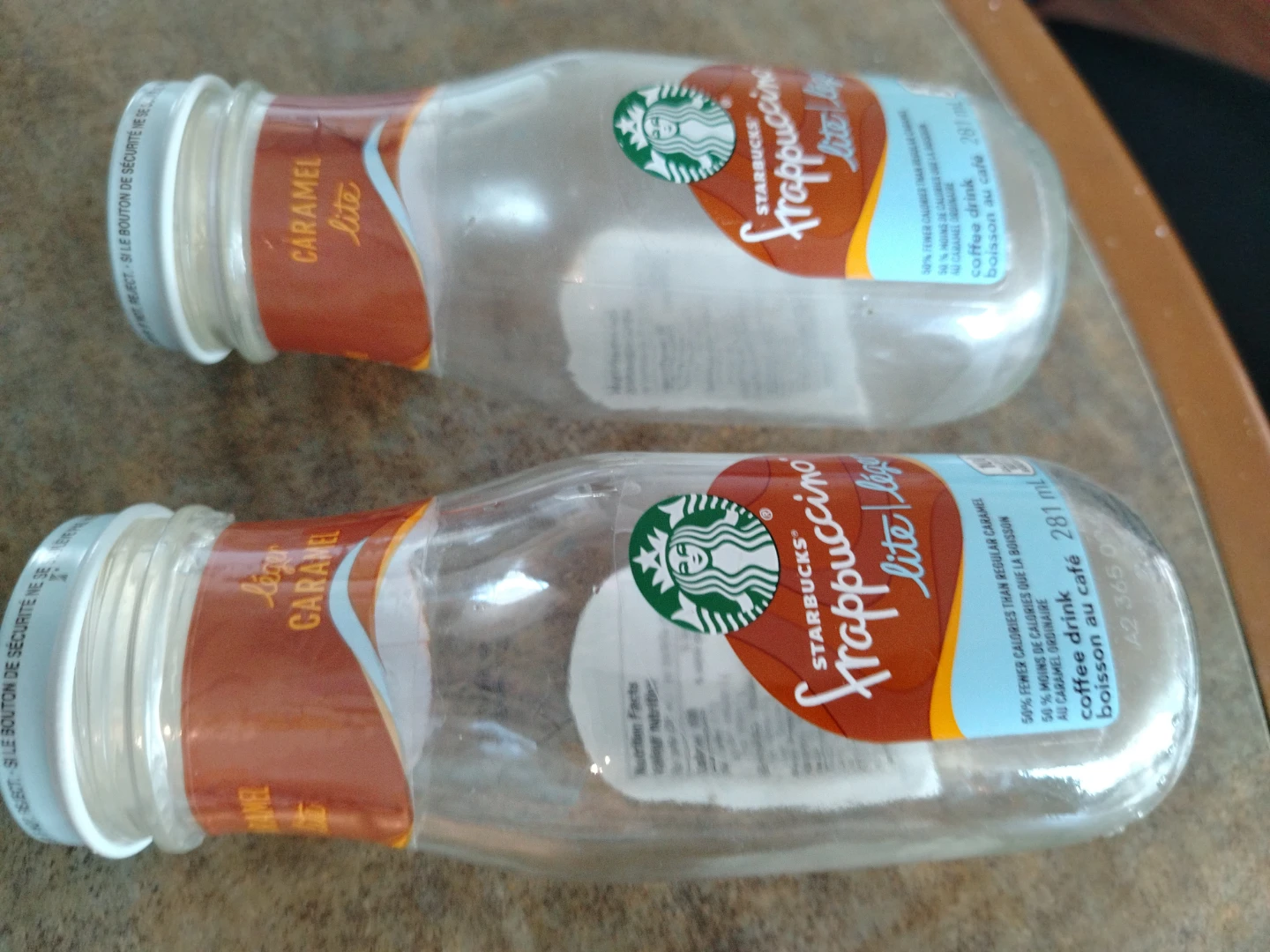 Empty glass Starbucks 281ml (2 Bottles)