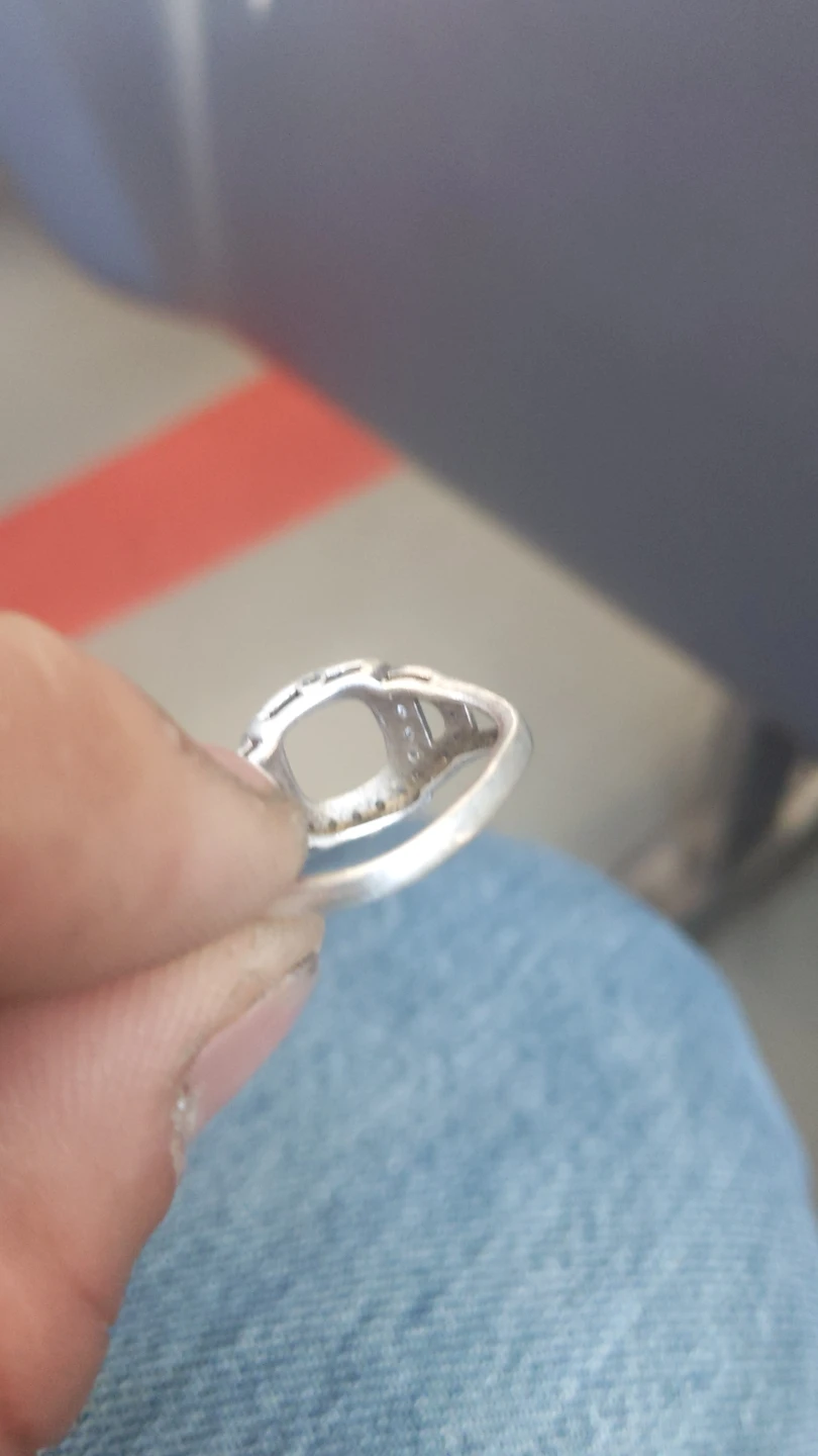 Sterling Silver Ring Setting with CZ Accents - photo 4