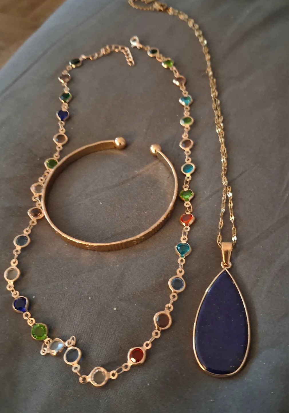 Teardrop Lapis Lazuli Pendant Necklace