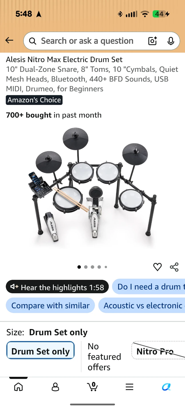 Alesis Nitro Max Electric Drum Set