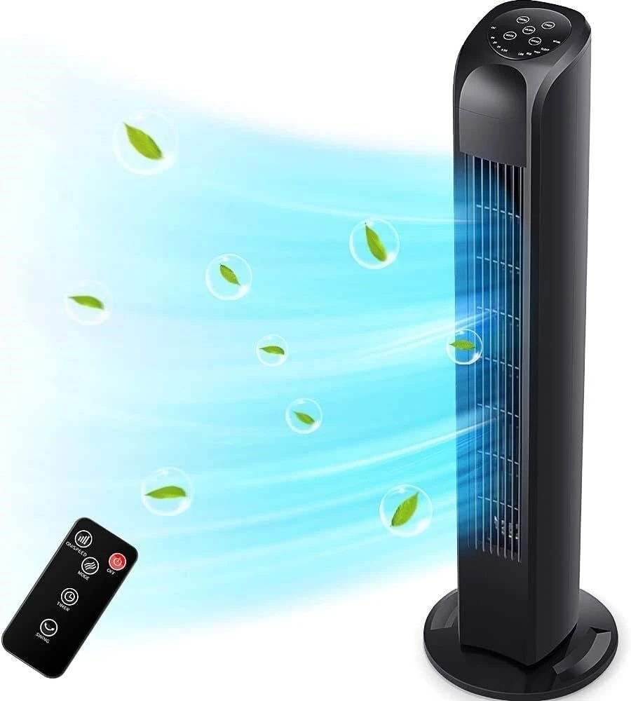 Brand New Black Tower Fan with Remote