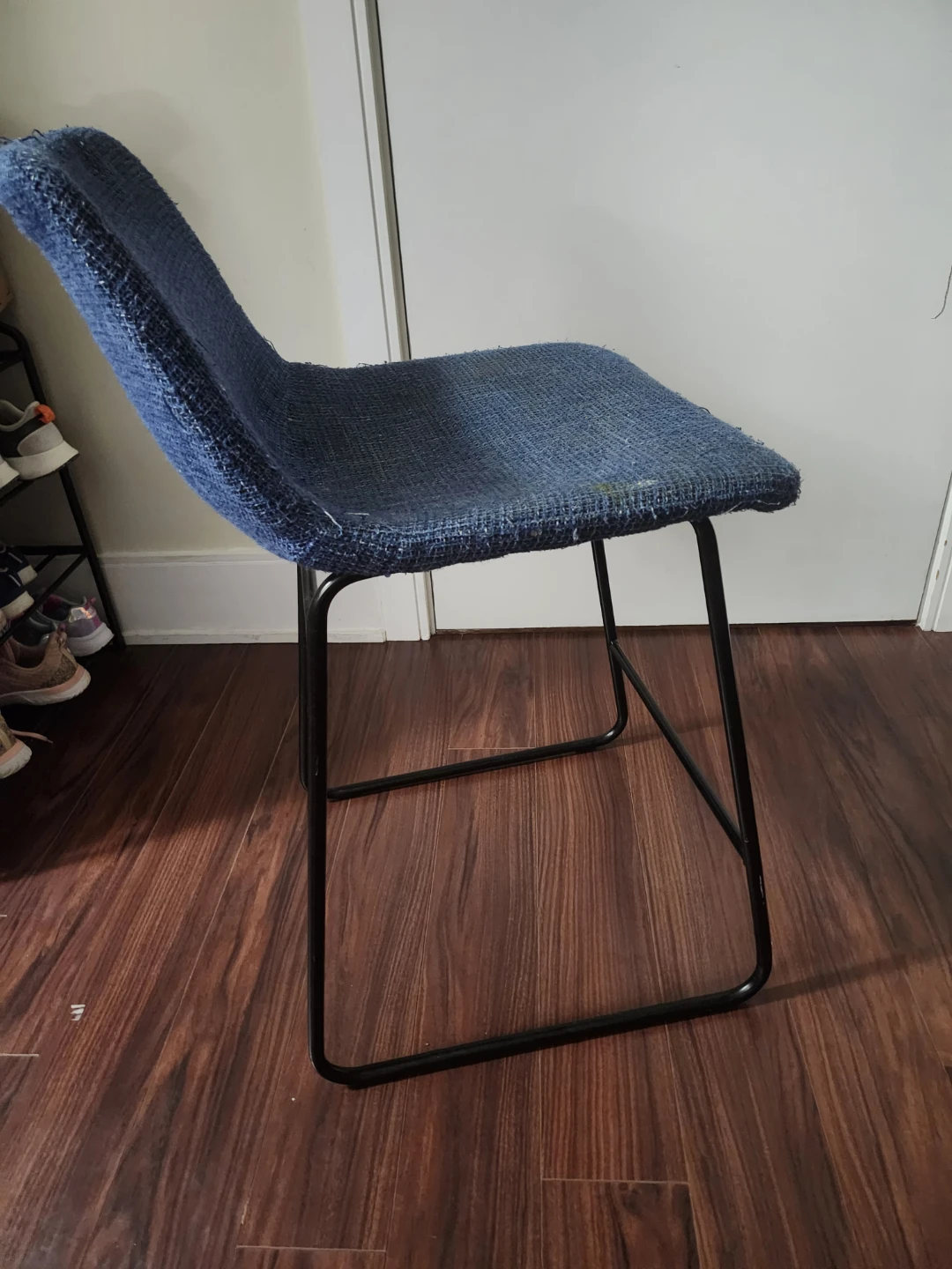 Blue Upholstered Bar Stool - photo 3
