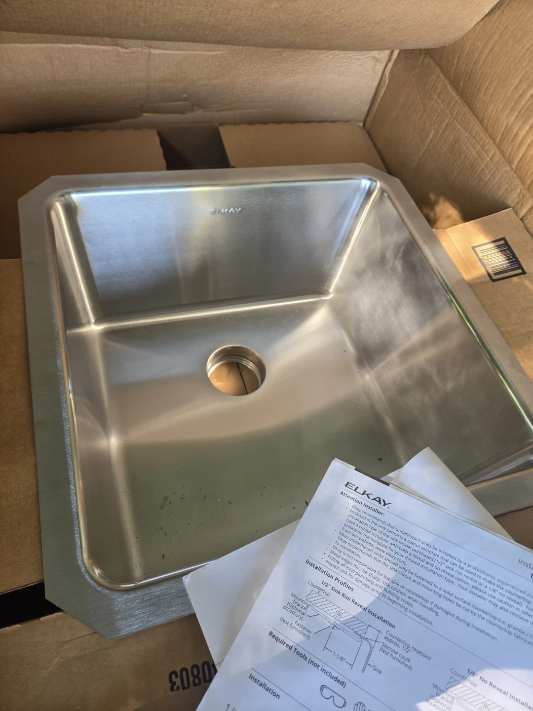 Elkay Undermount Sink Template 16" X 16" - photo 3