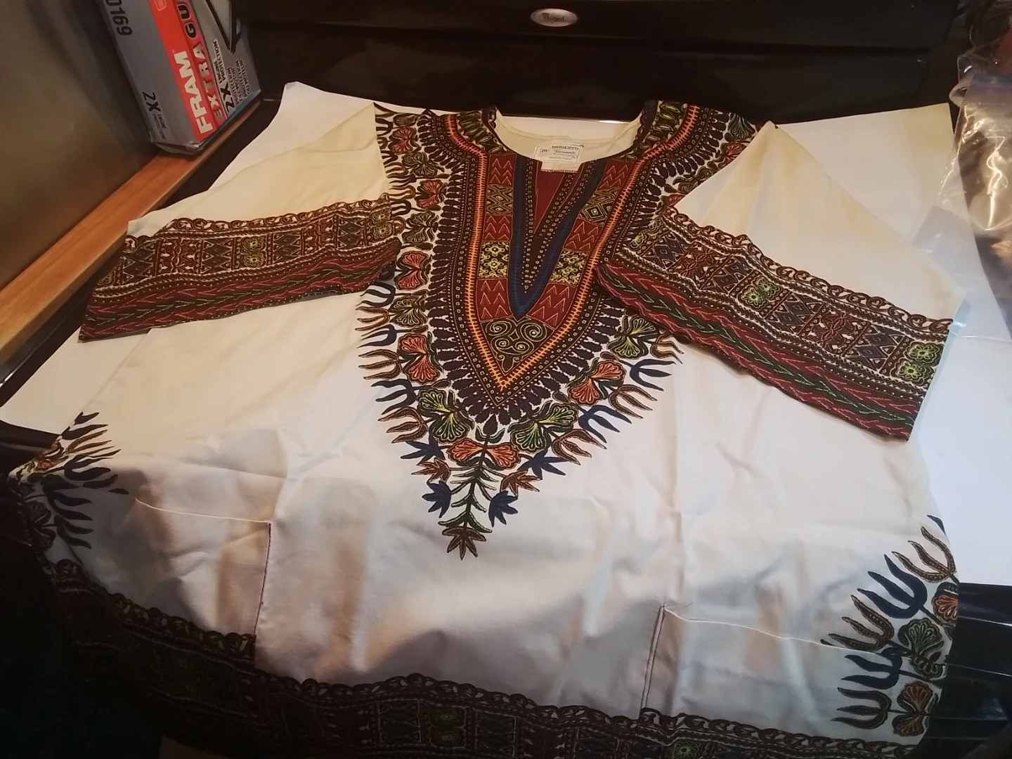 Vintage 1970s MODESTO GARMENTS Jamaican Dashiki Tunic Shirt - photo 2