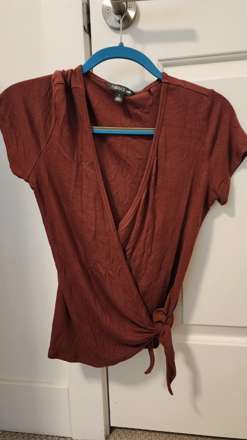 Red/pink Wrap Shirt - photo 2