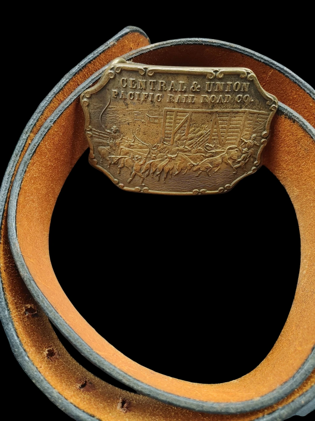 Central & Union Pacific Railroad Co. Belt Buckle