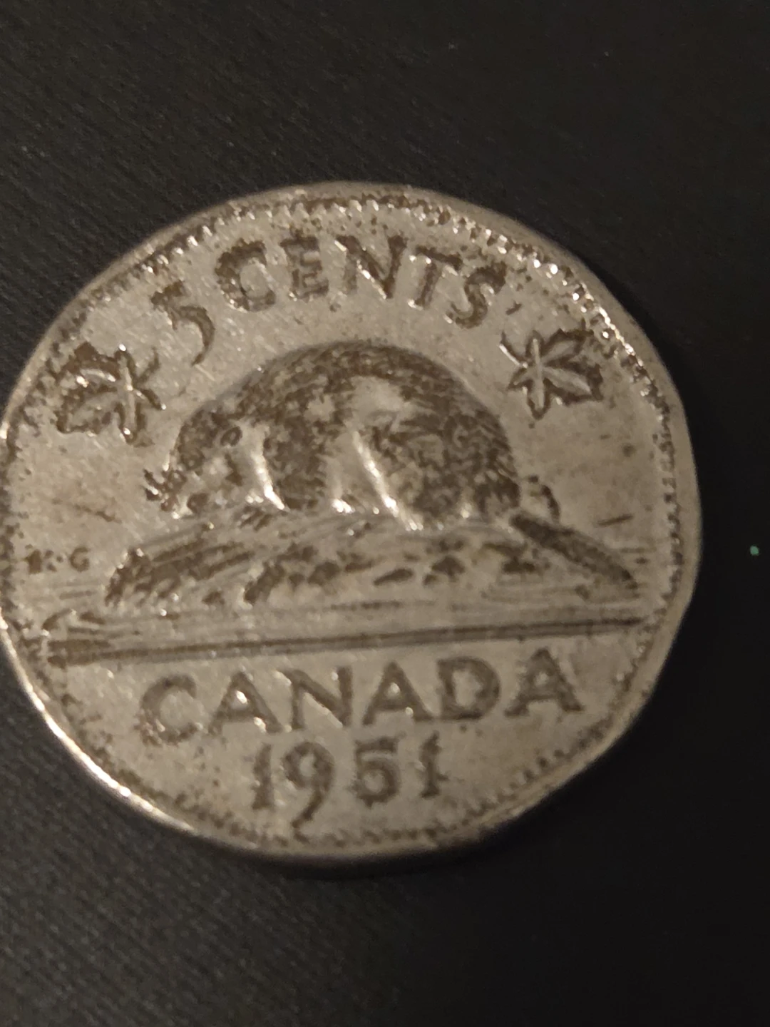 Canada 1951 5 Cents Coin