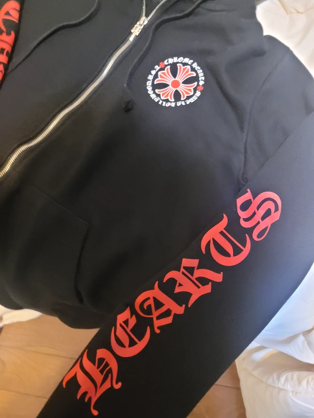 Chrome Hearts Black Zip-Up Hoodie - photo 2