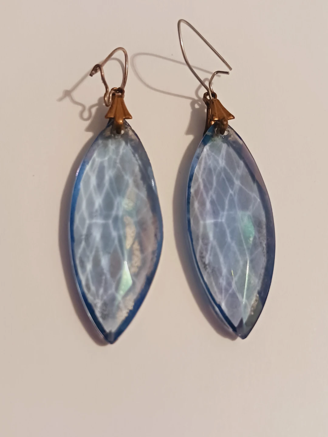 Blue Marquise Cut Gemstone Dangle Earrings - photo 2