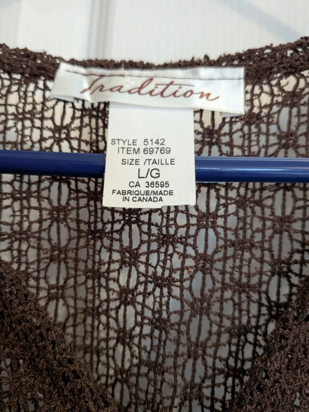Tradition Women's Brown Knit Cardigan Sweater L/G - photo 3