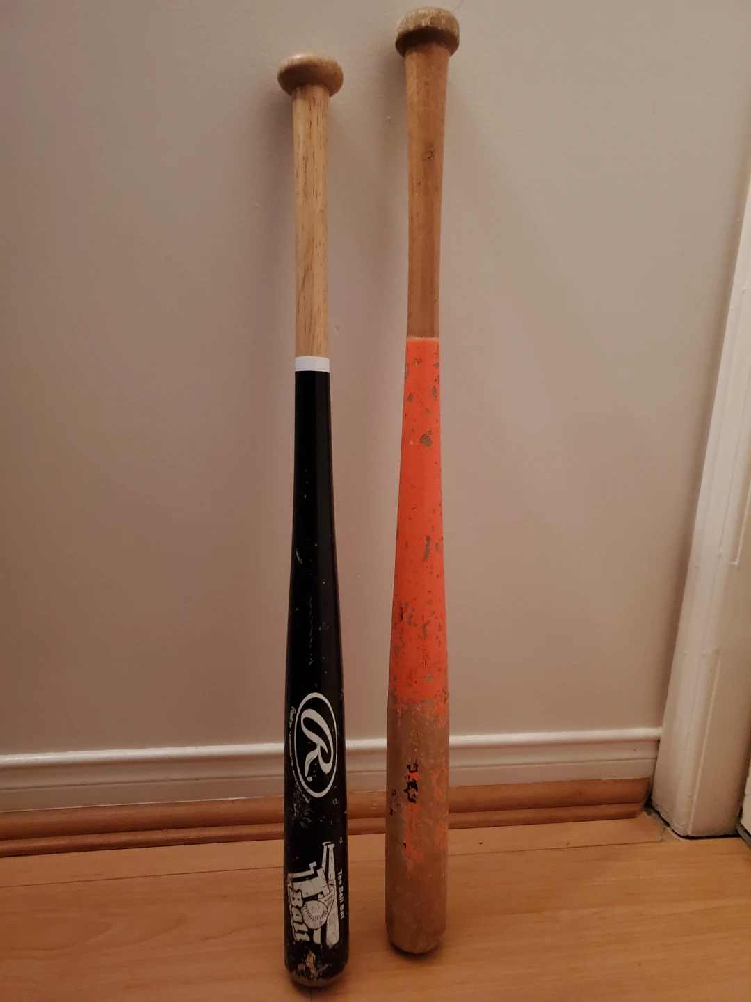 Rawlings Baseball Bat and Vintage Wooden Bat
