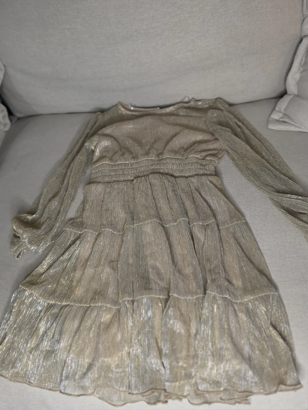 Girls' Gold Shimmer Dress