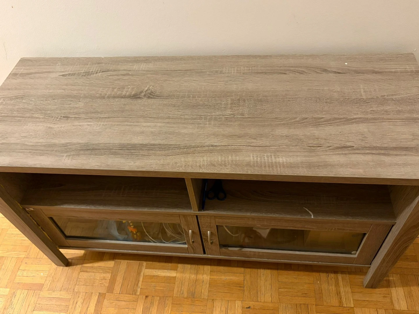 Moving Sale 47inch TV Stand with Glass Doors - photo 3