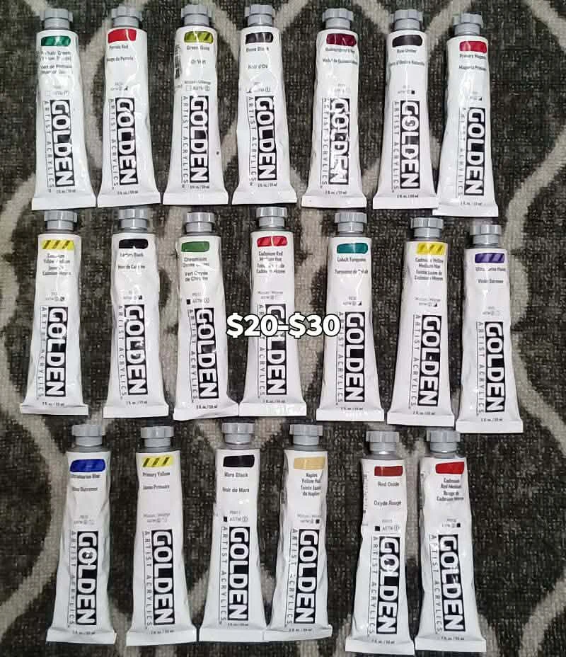 Golden Artist Acrylics Paint Tubes
