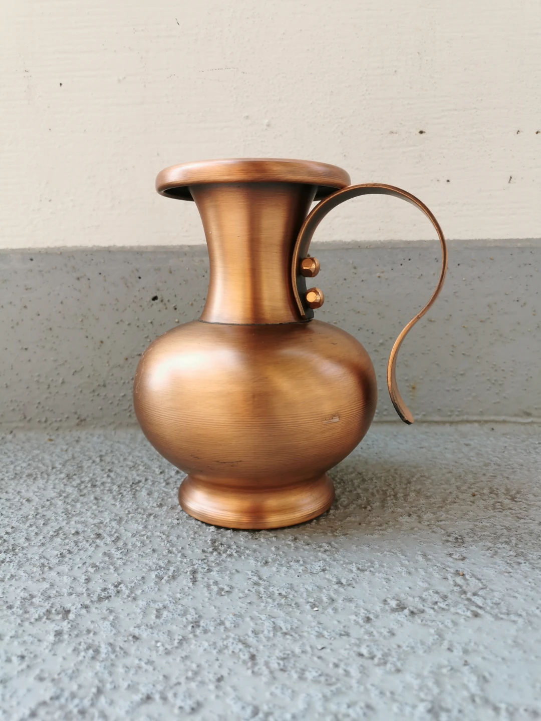 Vintage German Solid Copper Pitcher Vase | Massiv Kupfer MCM - photo 2