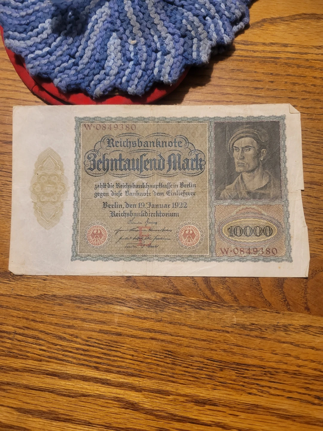 10000 Mark banknote - 19 January 1922