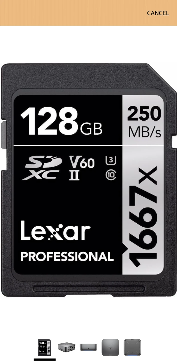 Lexar Professional 128GB SD Card
