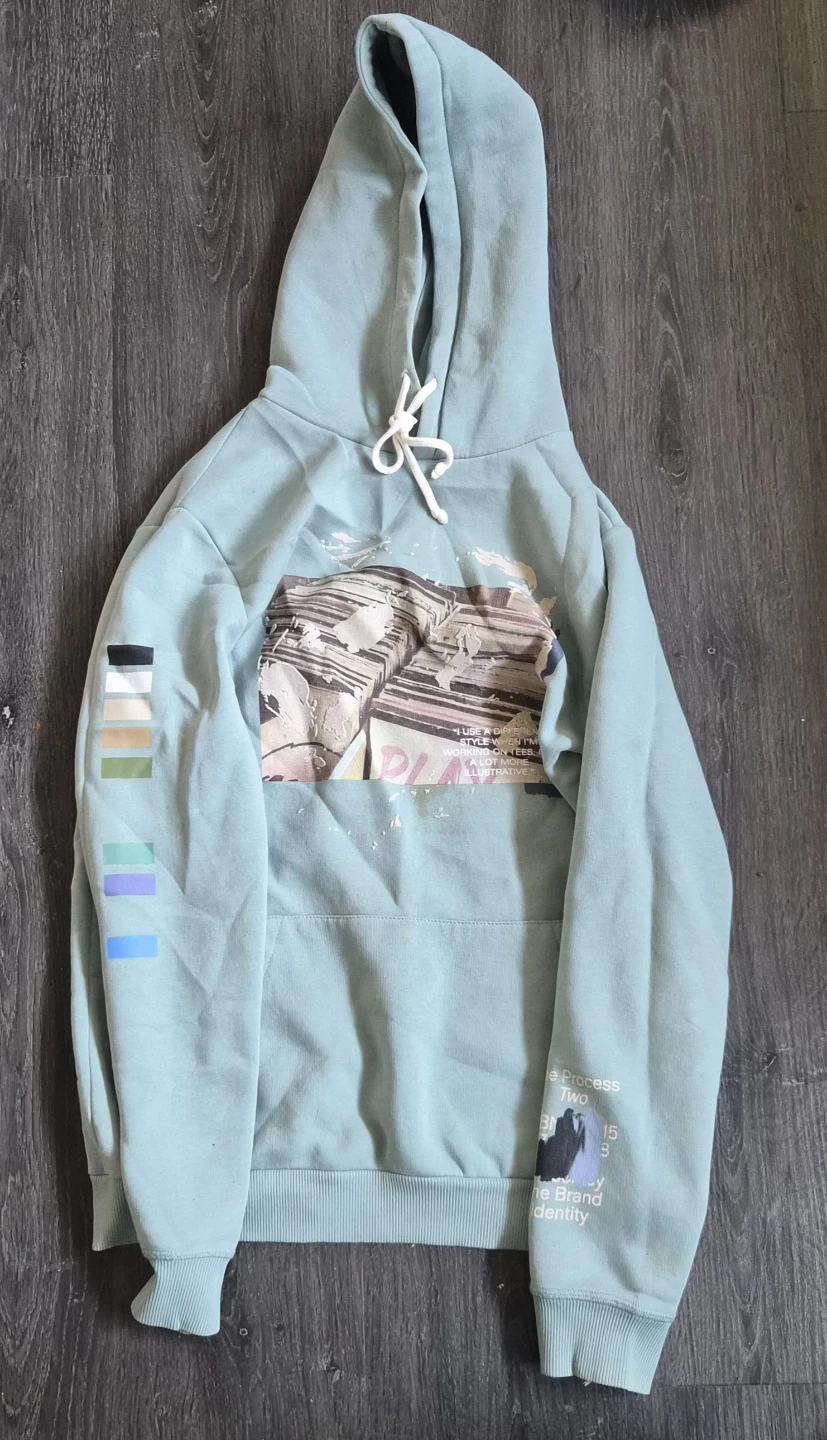 Teal Graphic Hoodie