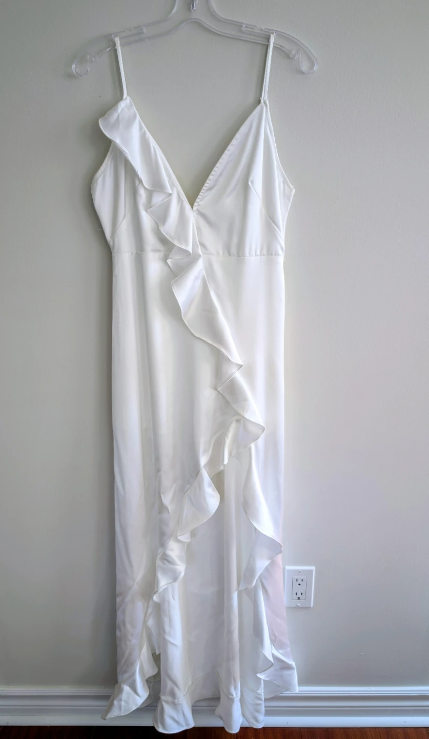 Honey White Ruffle Maxi Dress - photo 2