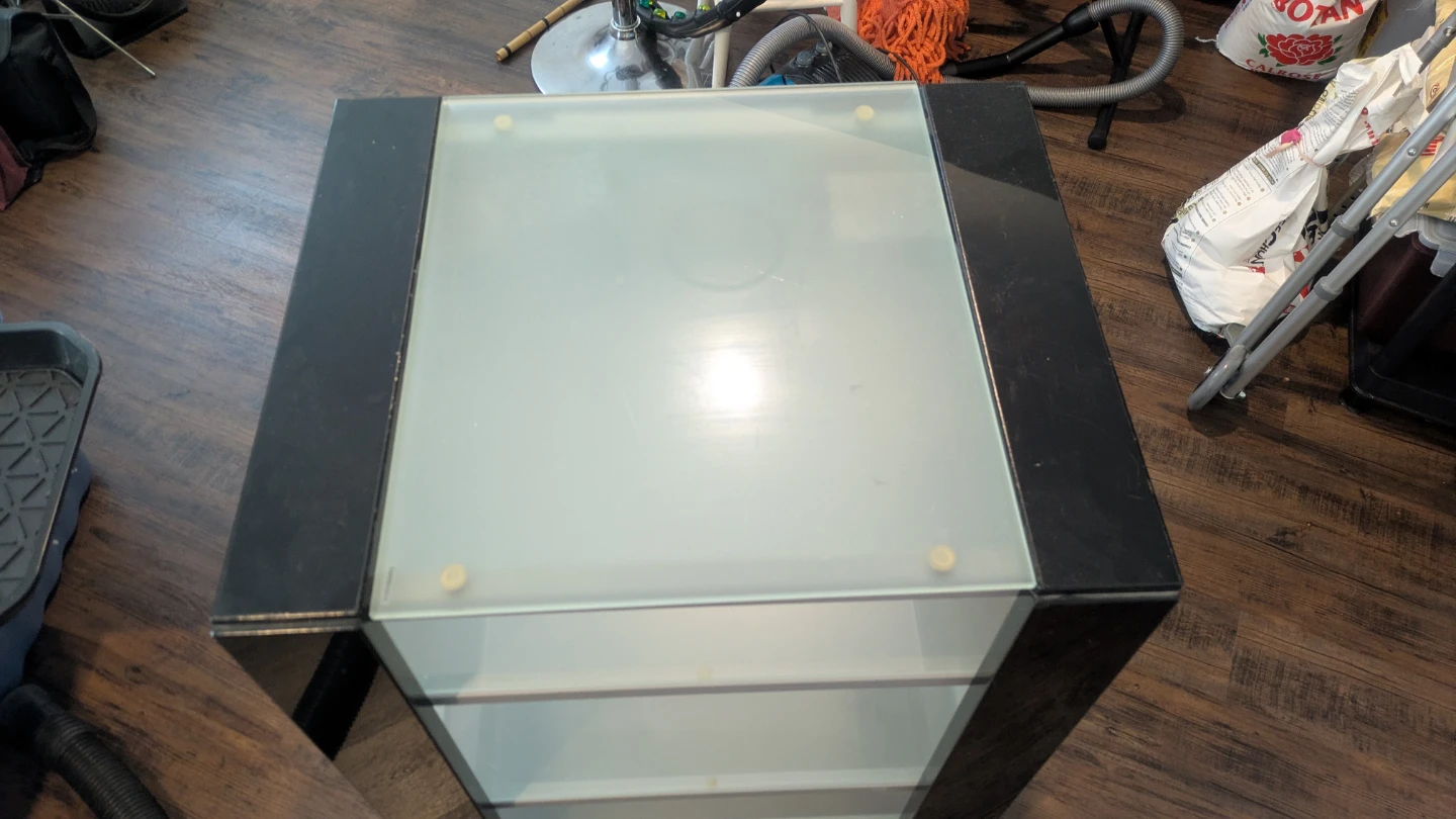 Black Glass Media Stand - photo 3