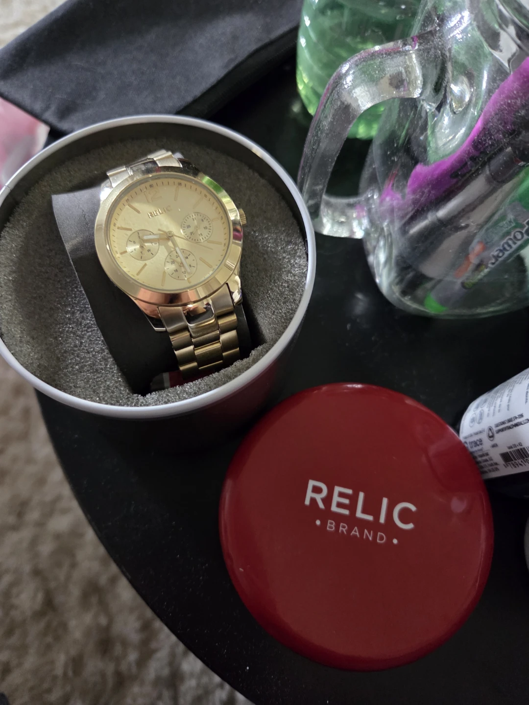 Relic Gold Tone Chronograph Watch