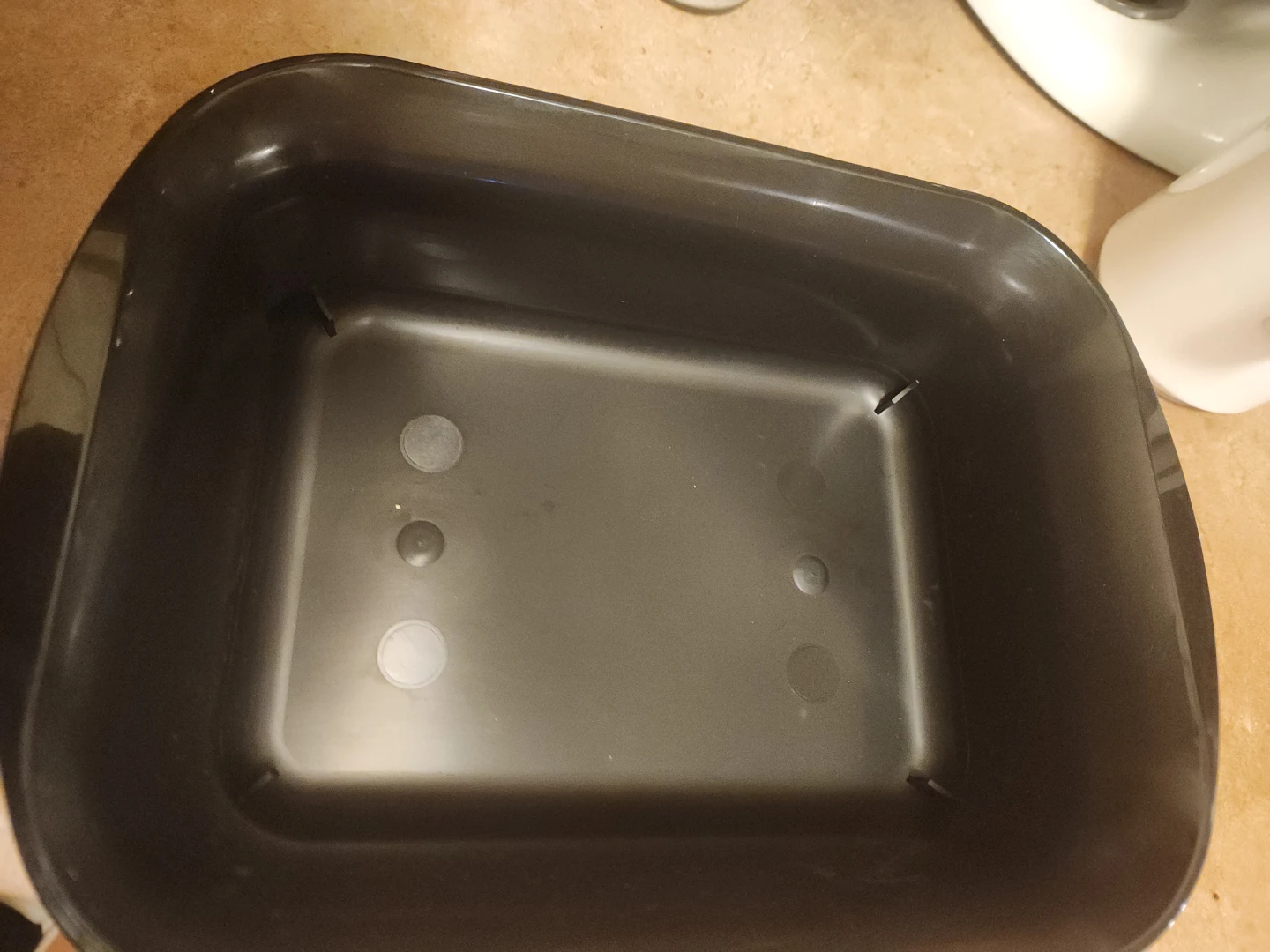 3 Black Plastic Bin