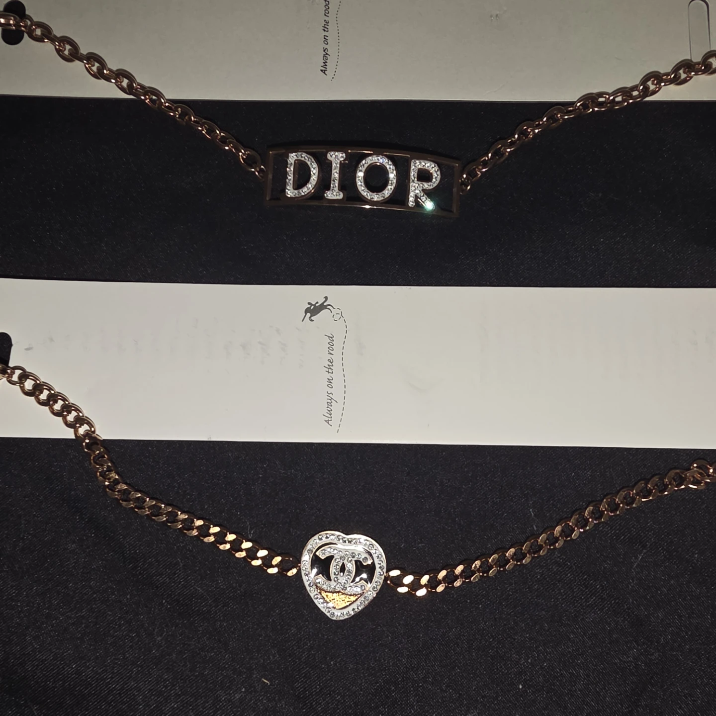 Two Rose Gold Tone Designer Inspired Bracelets - photo 3
