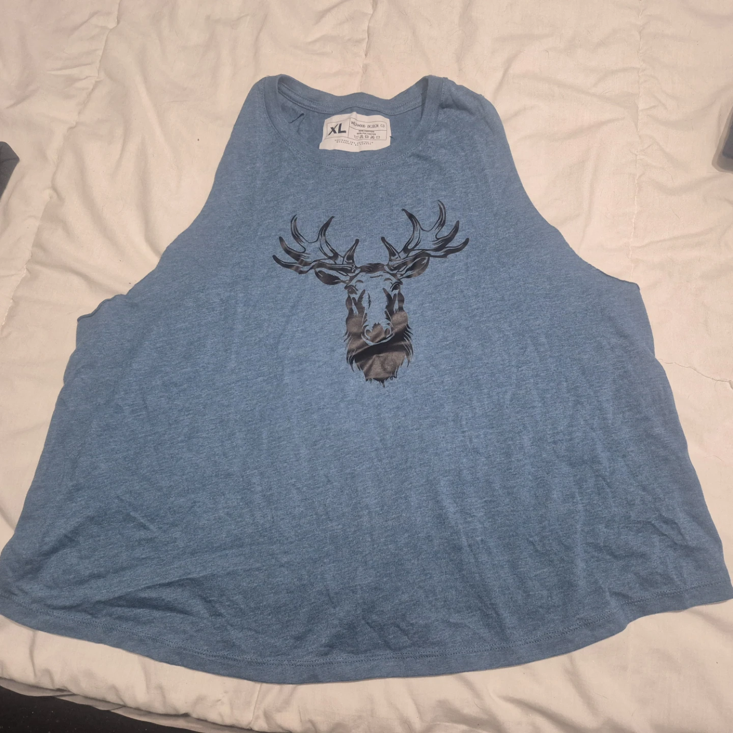 Wildwood Design Co. Blue Tank Top with Moose Graphic XL - photo 2