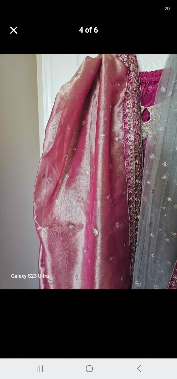 Women's Embroidered Pink Kurti with 2 Dupatta - photo 3