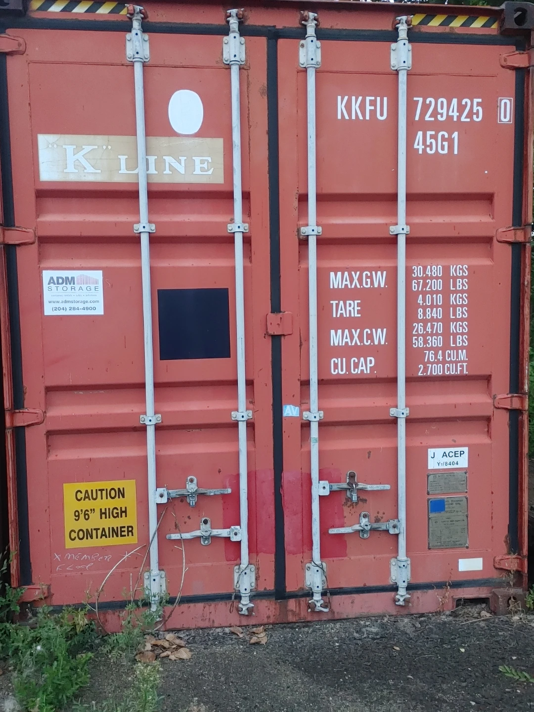 40 Ft K-Line 45G1 Shipping Container - photo 2
